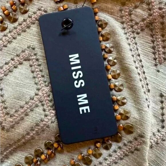 Miss Me Top with Crossover Back & Beading Detail - NWT - Picture 6 of 7